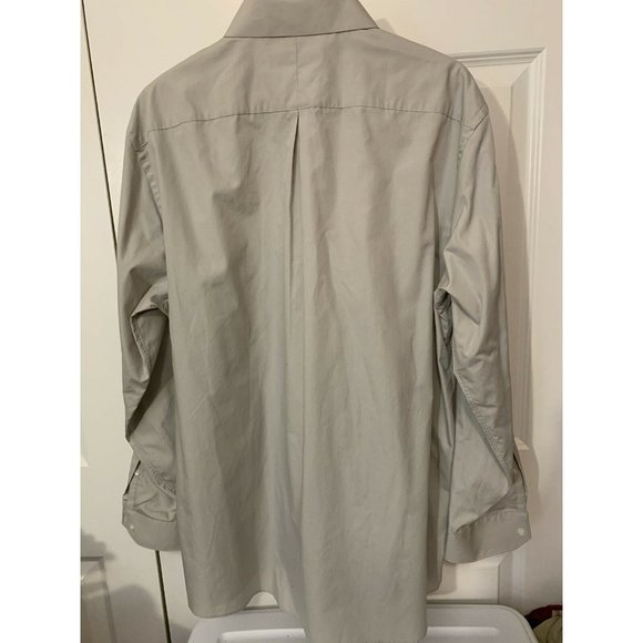 Murano Fitted Men's Long Sleeve Shirt Button Front Gray  Sz 17 1/2” 35  XL‎ - Picture 7 of 7